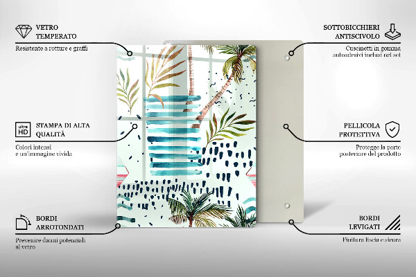 Üveg vágódeszka Ünnepi illusztrációk