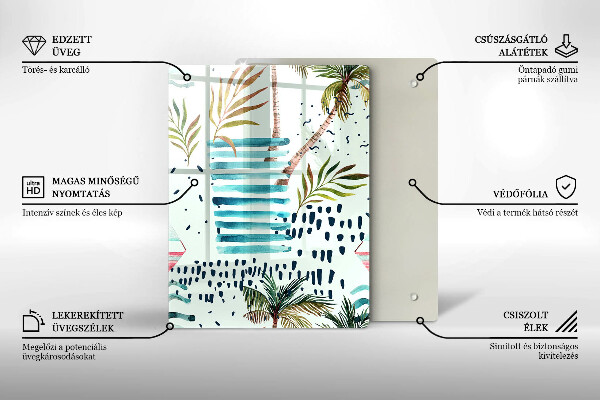 Üveg vágódeszka Ünnepi illusztrációk