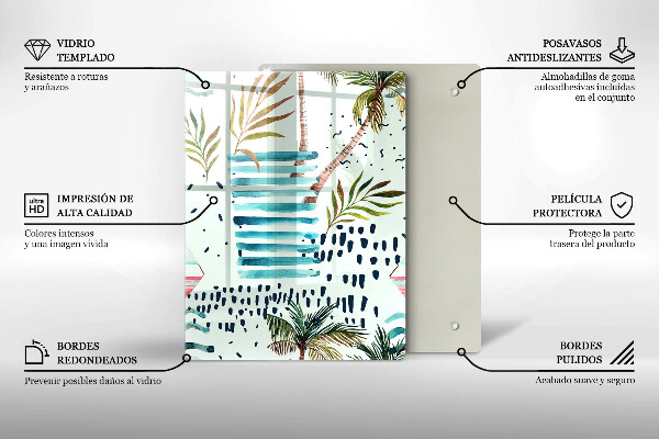 Üveg vágódeszka Ünnepi illusztrációk