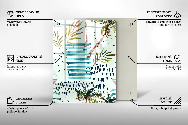 Üveg vágódeszka Ünnepi illusztrációk