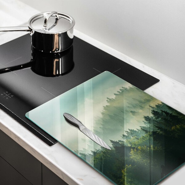 Üveg vágódeszka Tájkép az erdőre