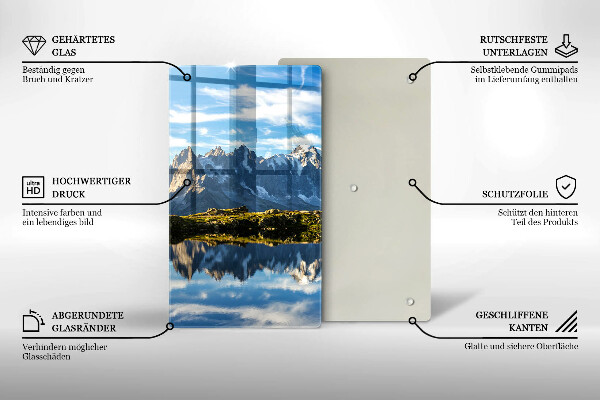 Üveg vágódeszka Hegyi táj