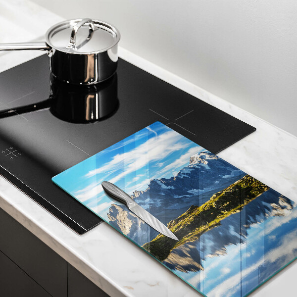 Üveg vágódeszka Hegyi táj