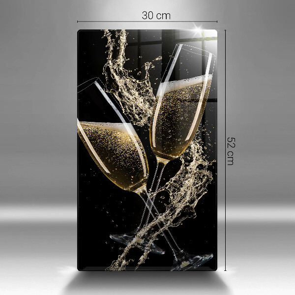 Üveg vágódeszka Pohár pezsgő