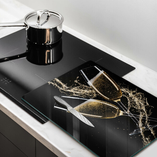 Üveg vágódeszka Pohár pezsgő