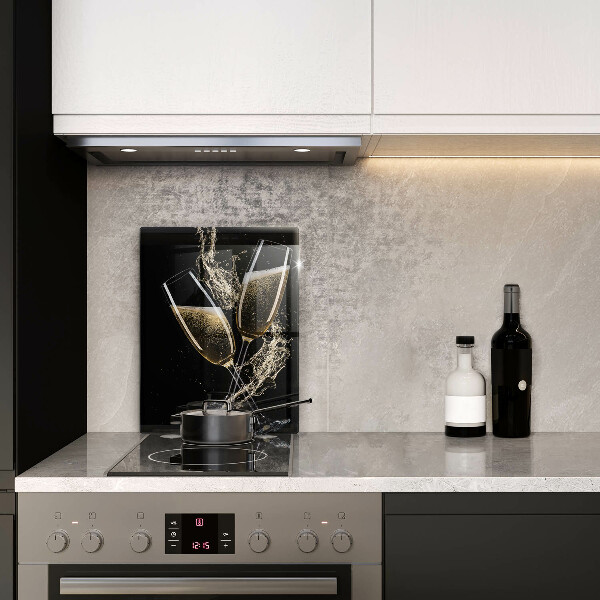 Üveg vágódeszka Pohár pezsgő