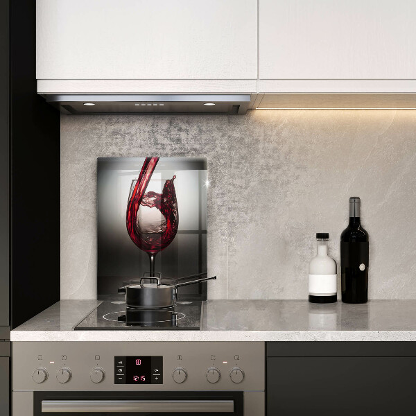 Üveg vágódeszka Pohár és vörösbor