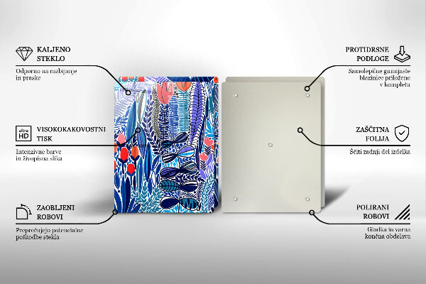 Üveg vágódeszka Festett rét