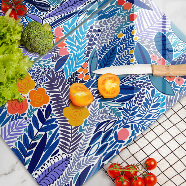 Üveg vágódeszka Festett rét