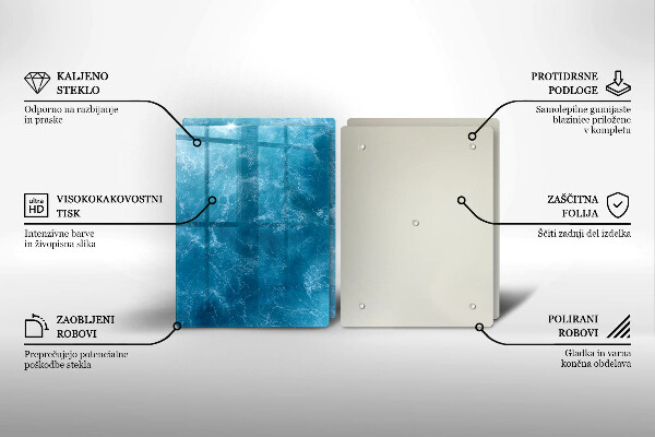 Üveg vágódeszka Nyílt víz