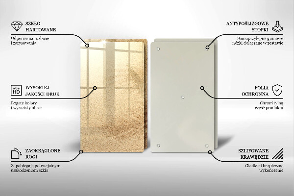 Üveg vágódeszka Tengerparti homokos nyaralás