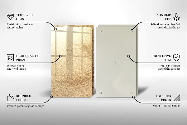 Üveg vágódeszka Tengerparti homokos nyaralás