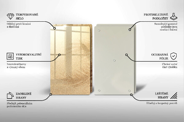 Üveg vágódeszka Tengerparti homokos nyaralás