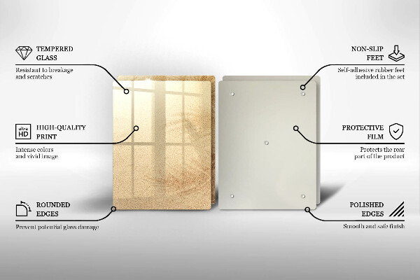 Üveg vágódeszka Tengerparti homokos nyaralás