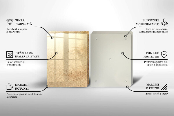 Üveg vágódeszka Tengerparti homokos nyaralás