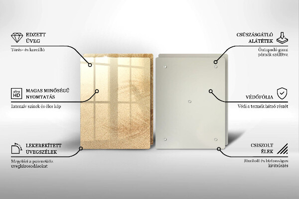 Üveg vágódeszka Tengerparti homokos nyaralás