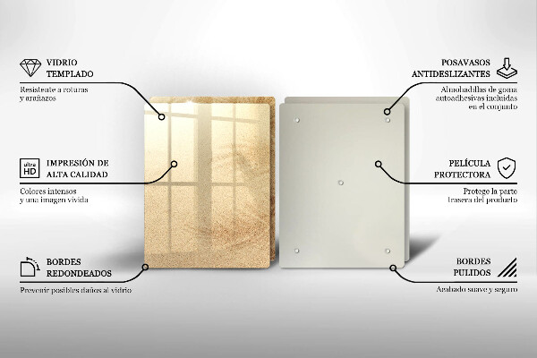 Üveg vágódeszka Tengerparti homokos nyaralás