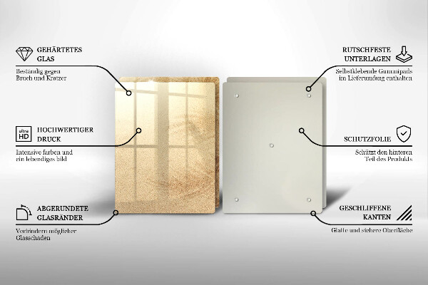 Üveg vágódeszka Tengerparti homokos nyaralás