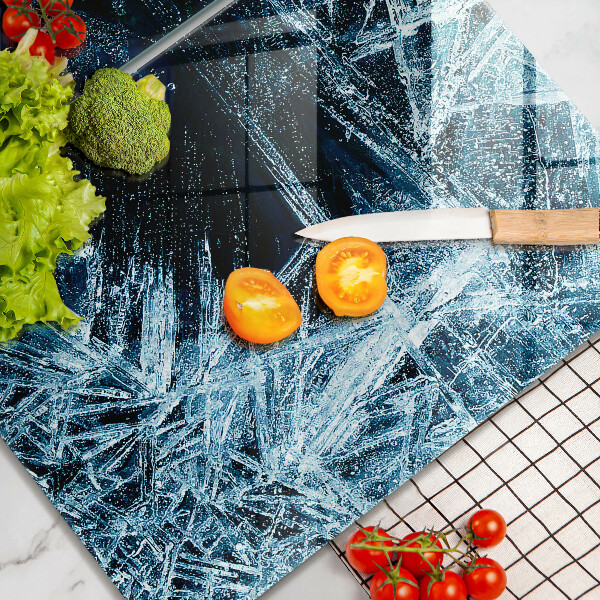 Üveg vágódeszka Éles jég szerkezete