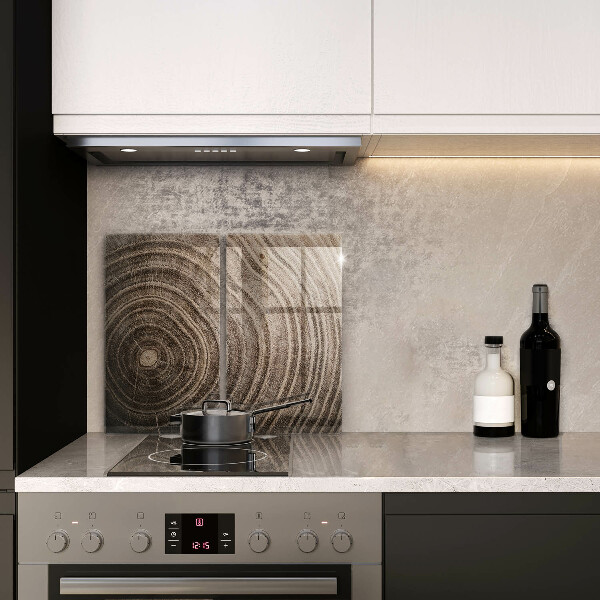 Üveg vágódeszka Fa gyűrűk