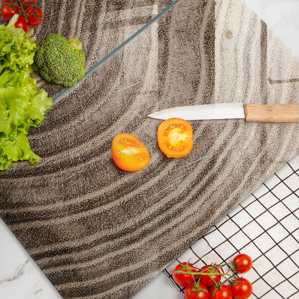 Üveg vágódeszka Fa gyűrűk