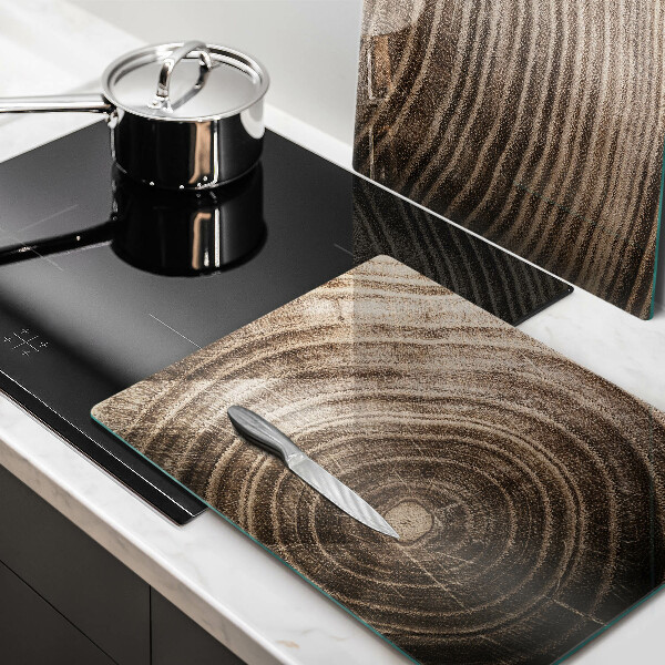 Üveg vágódeszka Fa gyűrűk