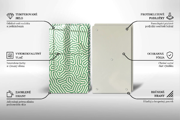 Üveg vágódeszka Absztrakt vonalak