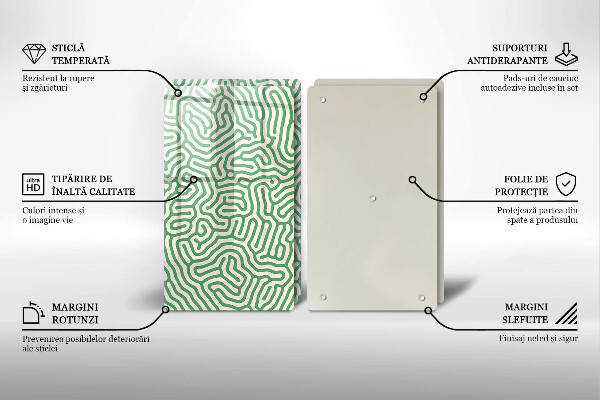 Üveg vágódeszka Absztrakt vonalak