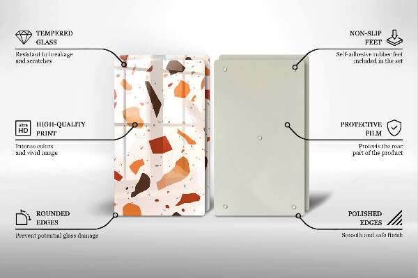 Üveg vágódeszka Dekoratív kőedény