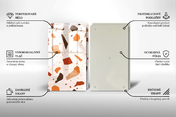 Üveg vágódeszka Dekoratív kőedény