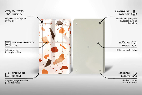 Üveg vágódeszka Dekoratív kőedény