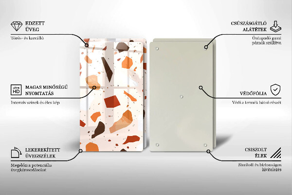 Üveg vágódeszka Dekoratív kőedény