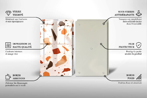 Üveg vágódeszka Dekoratív kőedény