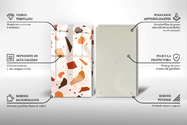 Üveg vágódeszka Dekoratív kőedény