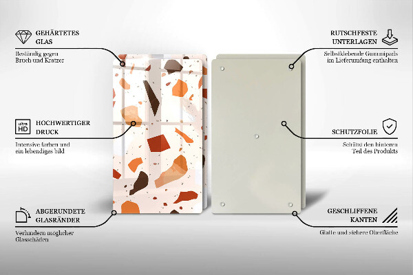 Üveg vágódeszka Dekoratív kőedény