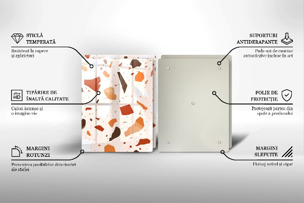 Üveg vágódeszka Dekoratív kőedény