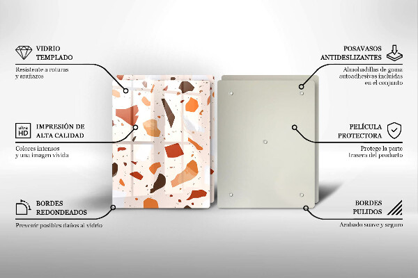 Üveg vágódeszka Dekoratív kőedény