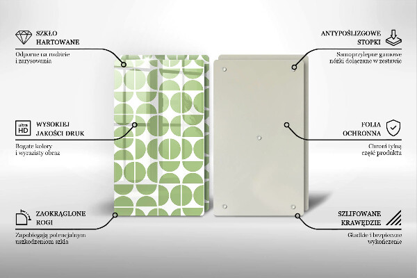 Üveg vágódeszka Boho formák mintája