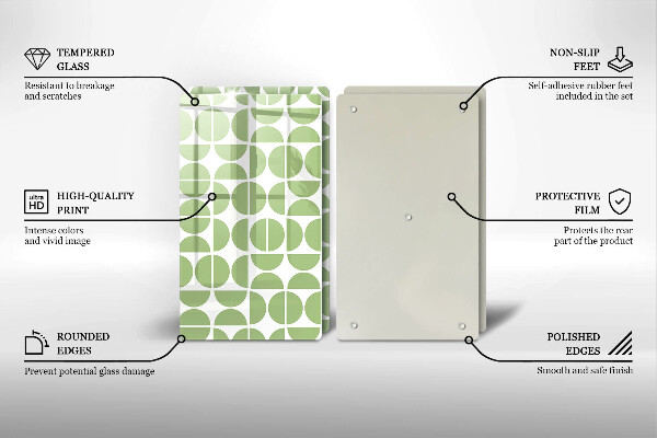 Üveg vágódeszka Boho formák mintája