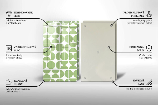 Üveg vágódeszka Boho formák mintája