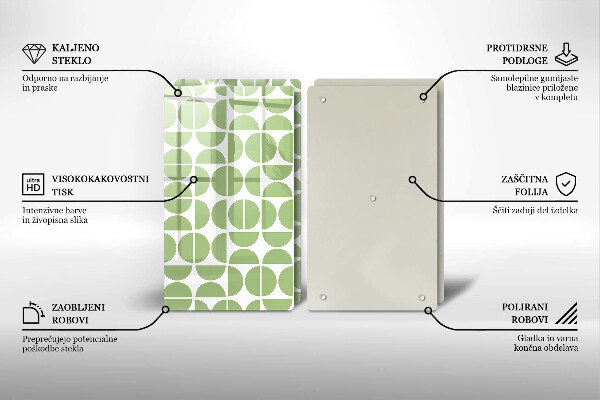 Üveg vágódeszka Boho formák mintája