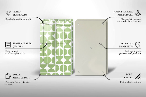 Üveg vágódeszka Boho formák mintája