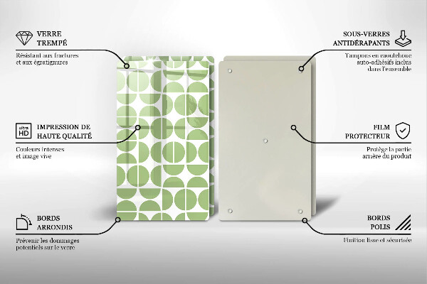 Üveg vágódeszka Boho formák mintája