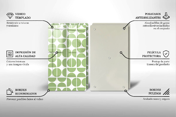 Üveg vágódeszka Boho formák mintája