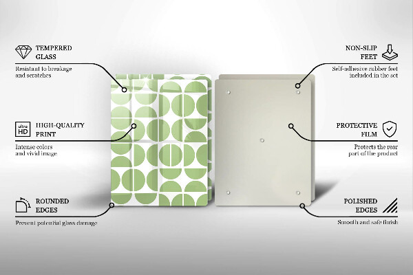 Üveg vágódeszka Boho formák mintája