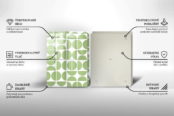 Üveg vágódeszka Boho formák mintája