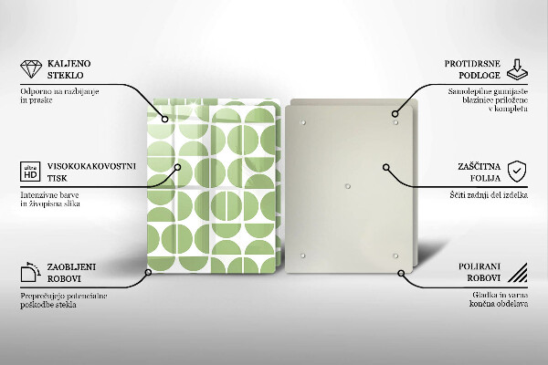 Üveg vágódeszka Boho formák mintája