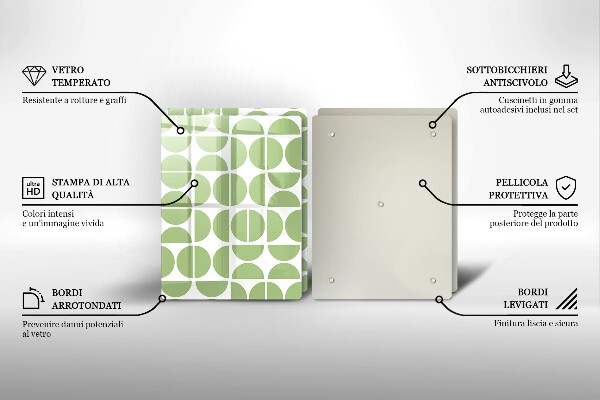 Üveg vágódeszka Boho formák mintája