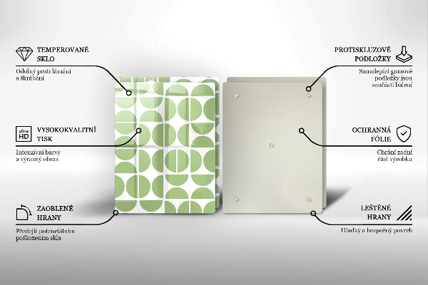 Üveg vágódeszka Boho formák mintája