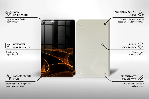 Üveg vágódeszka Absztrakt vonalak